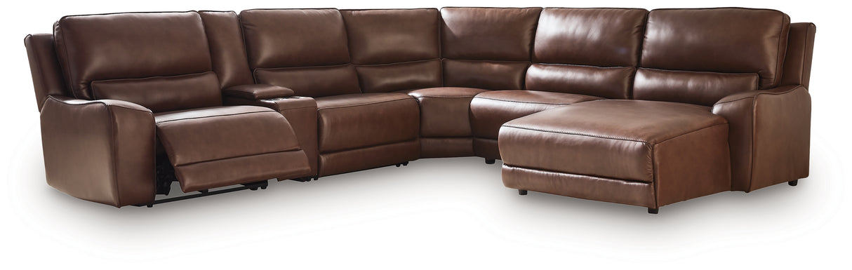 DeepWakes Canyon 6-Piece Power Reclining Sectional with Chaise from Ashley - Luna Furniture