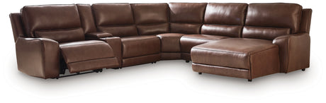 DeepWakes Canyon 6-Piece Power Reclining Sectional with Chaise from Ashley - Luna Furniture