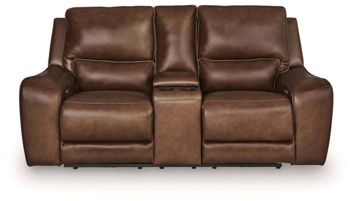 DeepWakes Canyon Power Reclining Loveseat with Console from Ashley - Luna Furniture