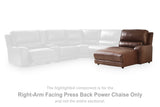 DeepWakes Canyon Right-Arm Facing Press Back Power Chaise from Ashley - Luna Furniture