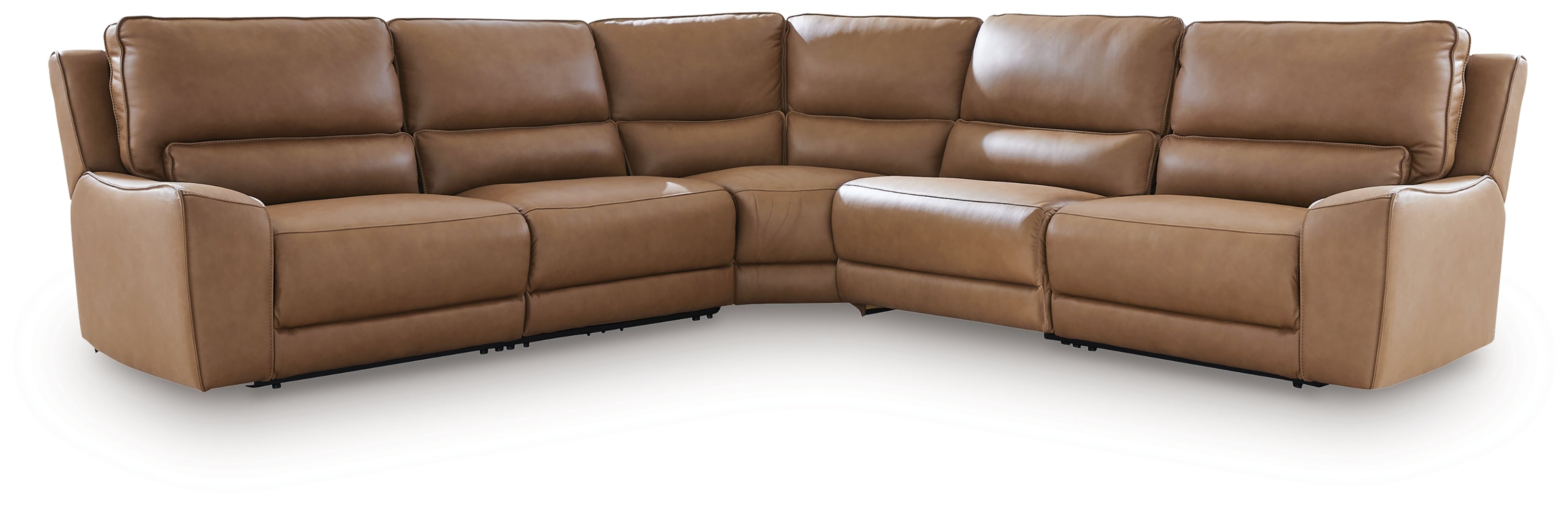 ナナ　キャメル36 DeepWakes Silverbrooke Caramel 5-Piece Power Reclining Sectional