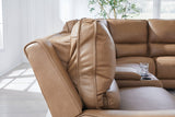 DeepWakes Caramel 6-Piece Power Reclining Sectional with RAF Chaise from Ashley Furniture - Luna Furniture