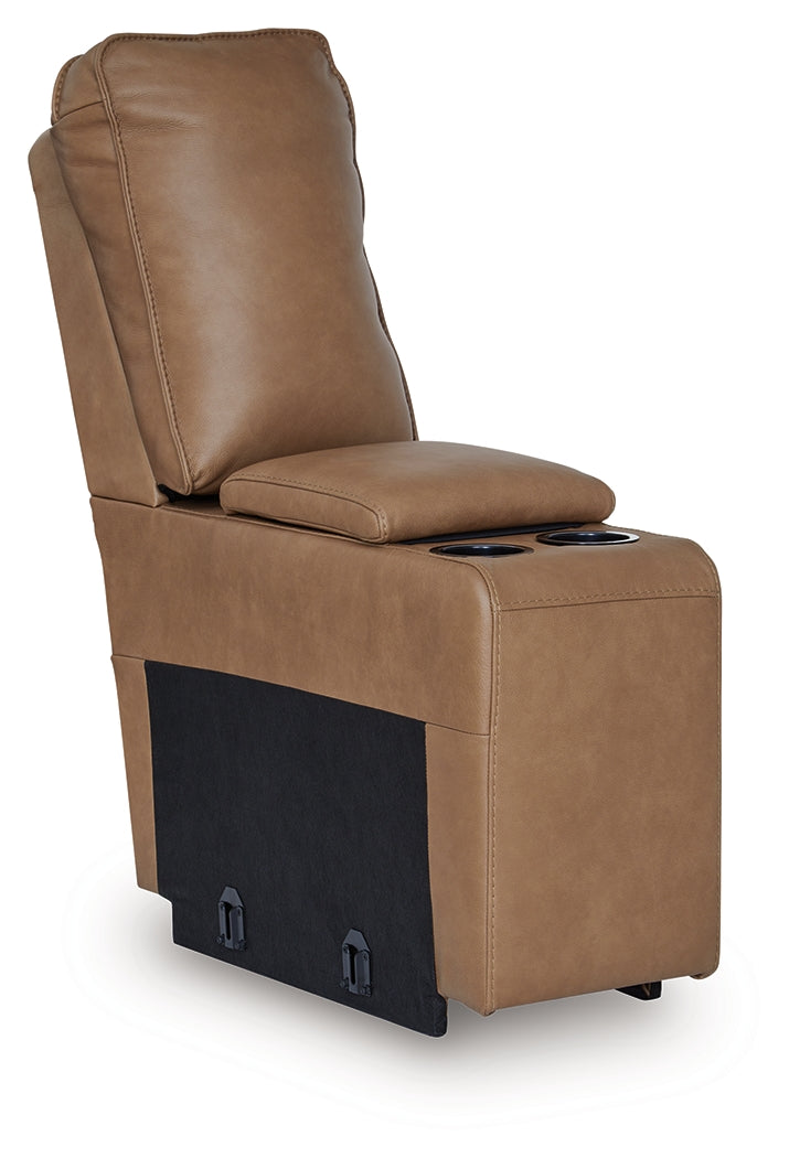 DeepWakes Caramel Console with Storage from Ashley Furniture - Luna Furniture
