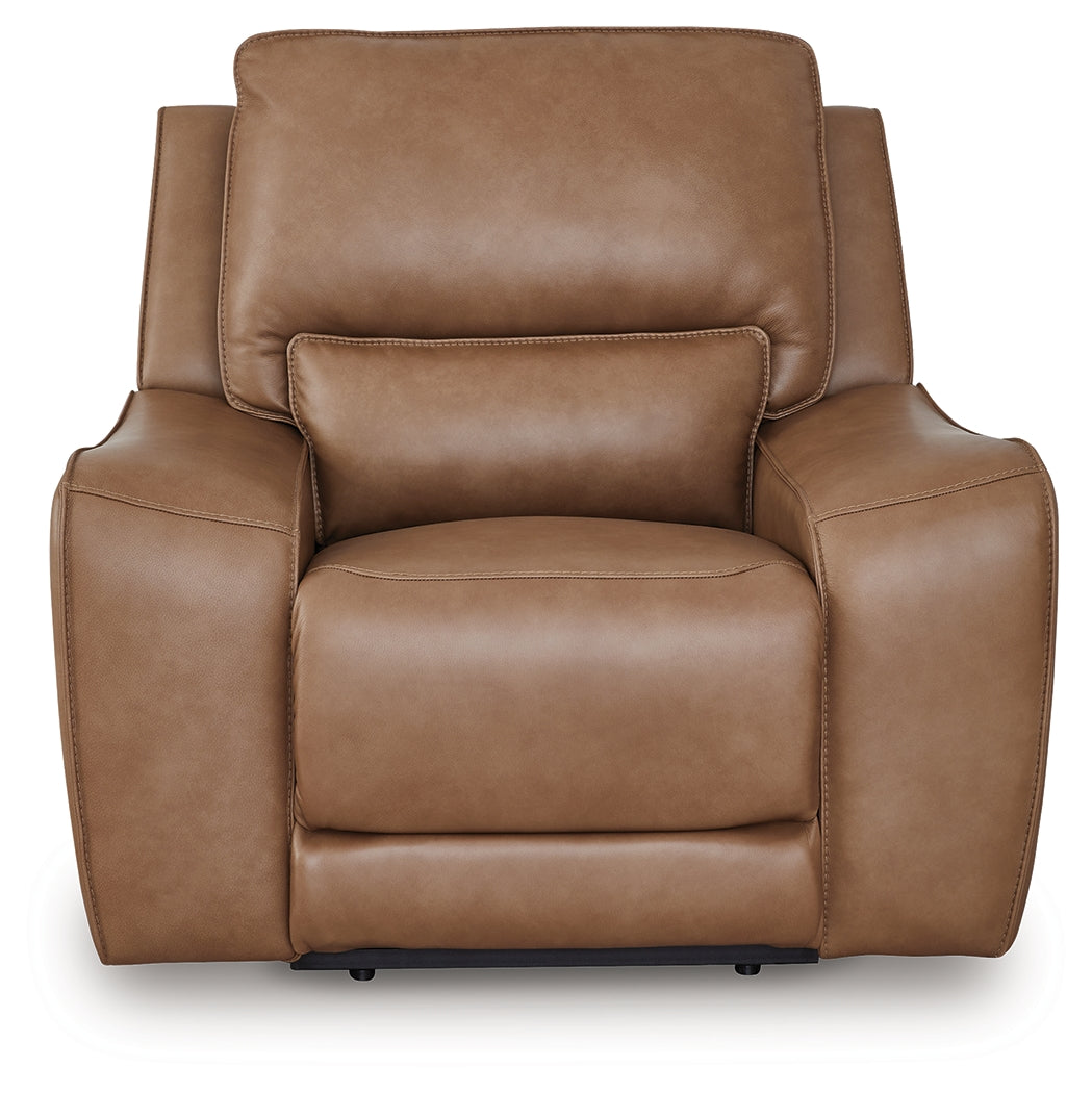 DeepWakes Caramel Power Recliner from Ashley - Luna Furniture