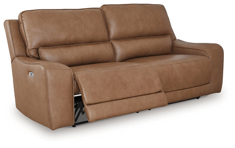 DeepWakes Caramel Power Reclining Sofa from Ashley - Luna Furniture