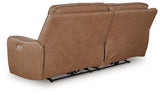 DeepWakes Caramel Power Reclining Sofa from Ashley - Luna Furniture