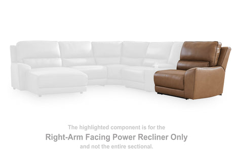 DeepWakes Caramel Right-Arm Facing Power Recliner from Ashley - Luna Furniture