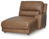 DeepWakes Caramel Right-Arm Facing Press Back Power Chaise from Ashley - Luna Furniture