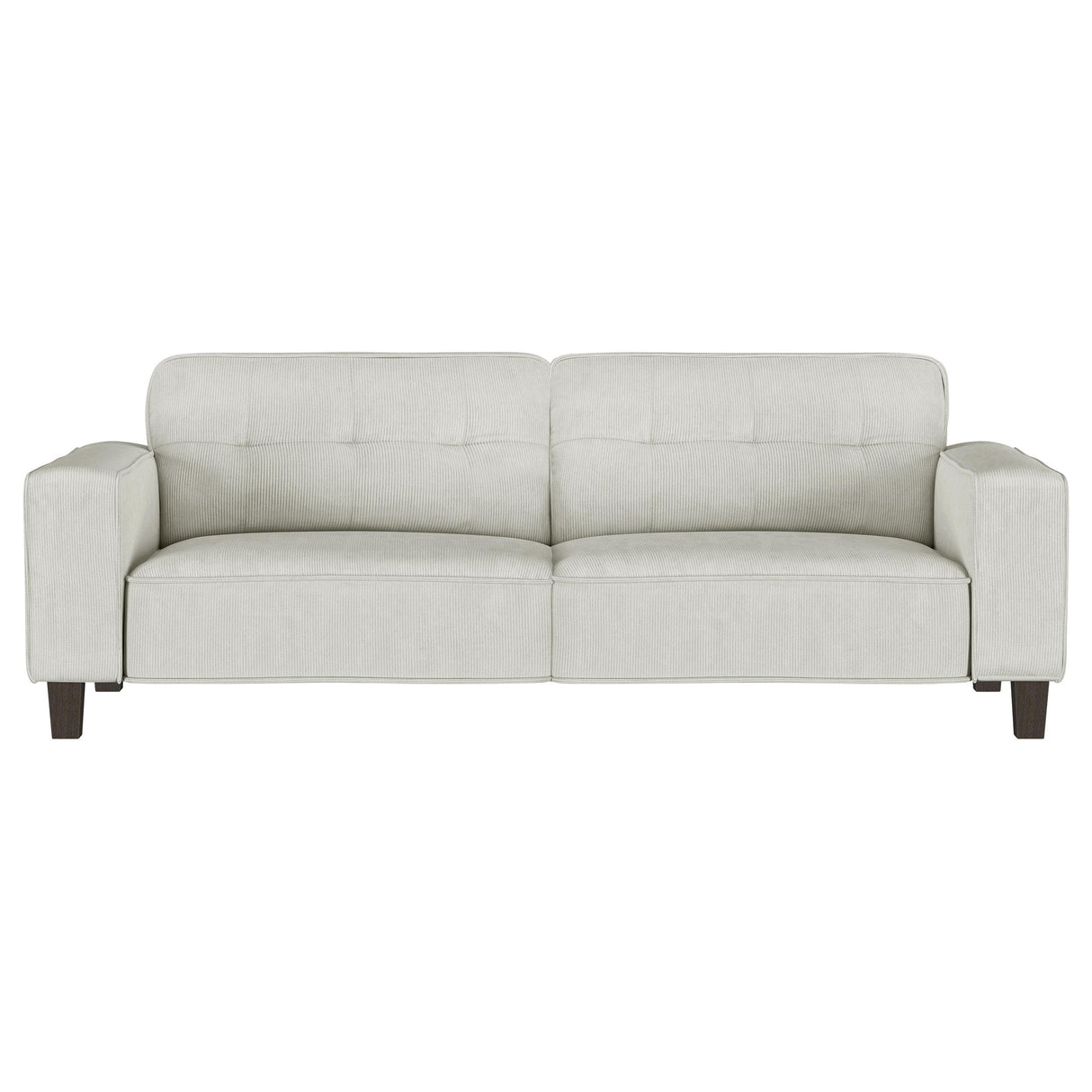 Deerhurst Beige 3-Piece Upholstered Tufted Track Arm Sofa Set from Coaster - Luna Furniture