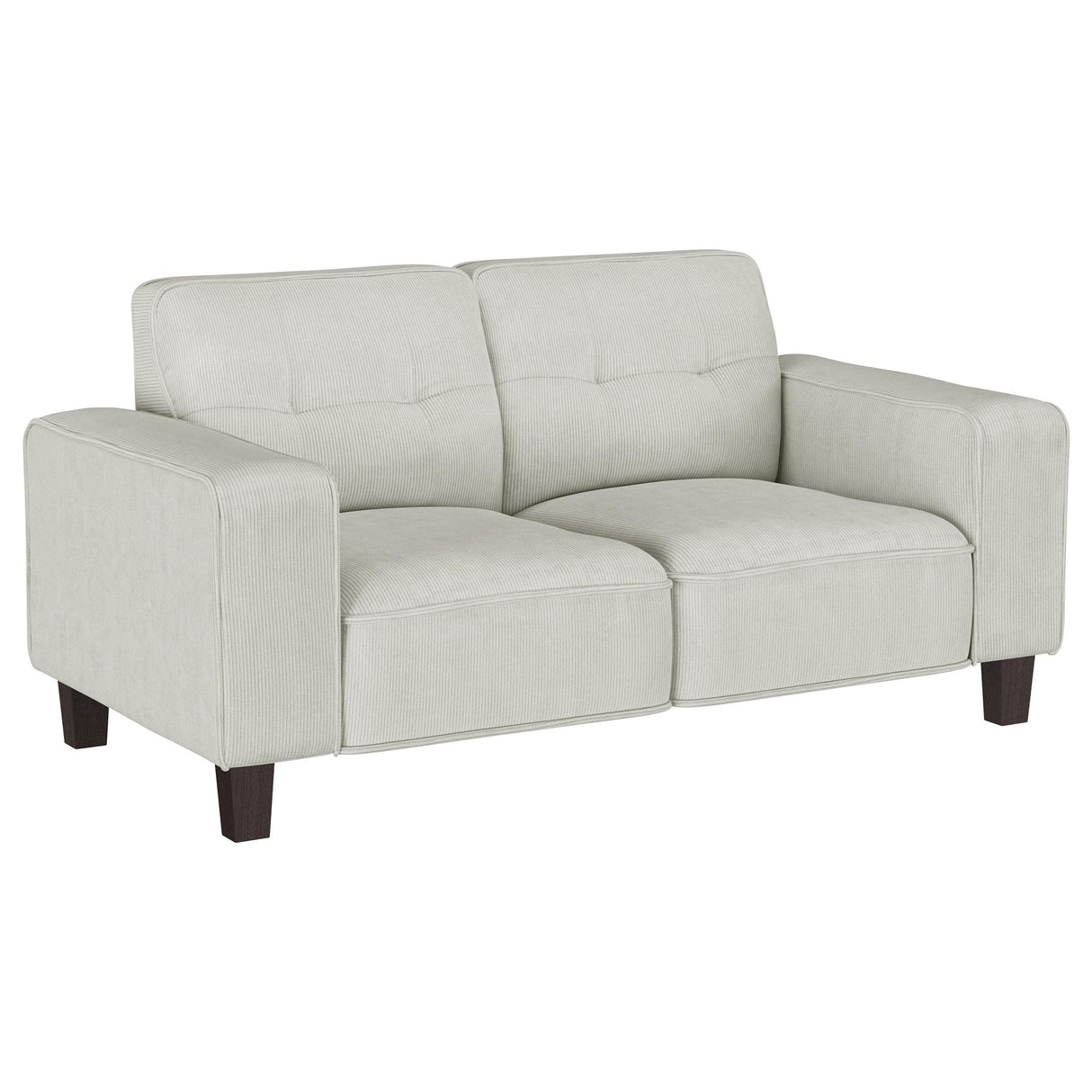 Deerhurst Beige 3-Piece Upholstered Tufted Track Arm Sofa Set from Coaster - Luna Furniture