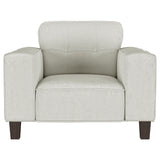 Deerhurst Beige Upholstered Tufted Track Arm Accent Chair from Coaster - Luna Furniture