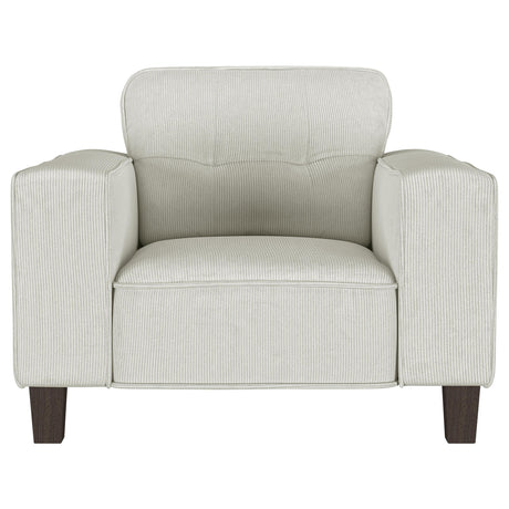 Deerhurst Upholstered Tufted Track Arm Accent Chair Beige - 509649