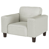 Deerhurst Beige Upholstered Tufted Track Arm Accent Chair from Coaster - Luna Furniture