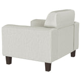 Deerhurst Beige Upholstered Tufted Track Arm Accent Chair from Coaster - Luna Furniture