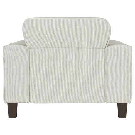 Deerhurst Beige Upholstered Tufted Track Arm Accent Chair from Coaster - Luna Furniture