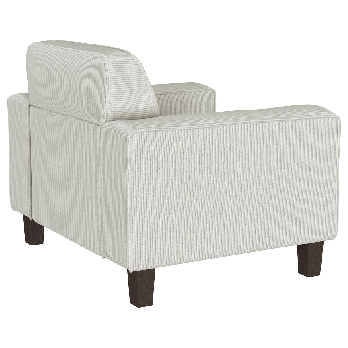 Deerhurst Beige Upholstered Tufted Track Arm Accent Chair from Coaster - Luna Furniture