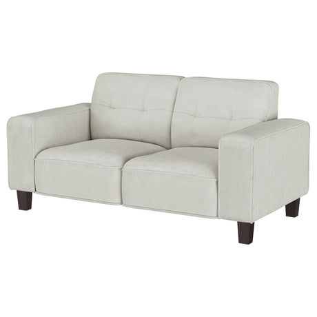 Deerhurst Beige Upholstered Tufted Track Arm Loveseat from Coaster - Luna Furniture