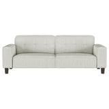 Deerhurst Beige Upholstered Tufted Track Arm Sofa from Coaster - Luna Furniture