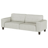 Deerhurst Beige Upholstered Tufted Track Arm Sofa from Coaster - Luna Furniture