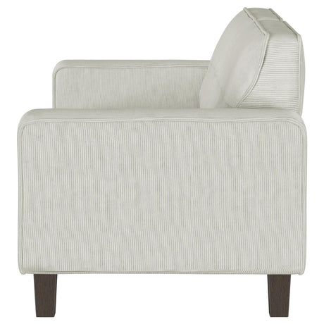 Deerhurst Beige Upholstered Tufted Track Arm Sofa from Coaster - Luna Furniture