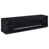 Deiter Black 79-inch TV Stand Fireplace Media Console from Coaster - Luna Furniture