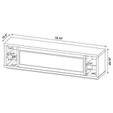 Deiter Black 79-inch TV Stand Fireplace Media Console from Coaster - Luna Furniture