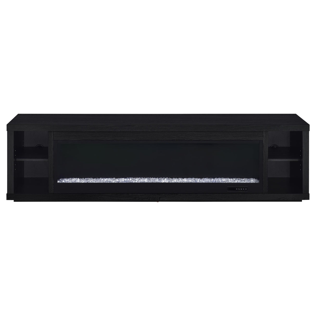 Deiter Black 79-inch TV Stand Fireplace Media Console from Coaster - Luna Furniture