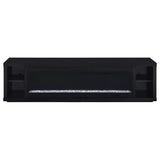 Deiter Black 79-inch TV Stand Fireplace Media Console from Coaster - Luna Furniture