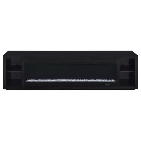 Deiter Black 79-inch TV Stand Fireplace Media Console from Coaster - Luna Furniture