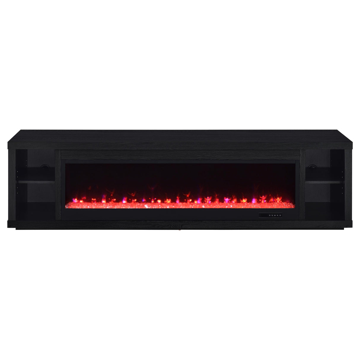 Deiter Black 79-inch TV Stand Fireplace Media Console from Coaster - Luna Furniture