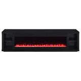 Deiter Black 79-inch TV Stand Fireplace Media Console from Coaster - Luna Furniture