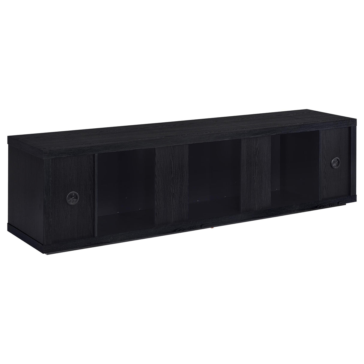 Deiter Black 79-inch TV Stand Fireplace Media Console from Coaster - Luna Furniture