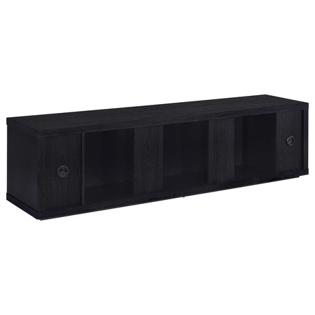 Deiter Black 79-inch TV Stand Fireplace Media Console from Coaster - Luna Furniture