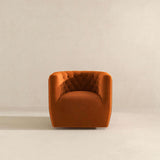 Delaney Burnt Orange Velvet Swivel Chair from Midinmod - Luna Furniture