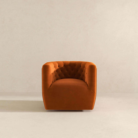 Delaney Burnt Orange Velvet Swivel Chair from Midinmod - Luna Furniture