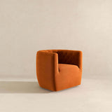 Delaney Burnt Orange Velvet Swivel Chair from Midinmod - Luna Furniture