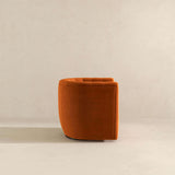 Delaney Burnt Orange Velvet Swivel Chair from Midinmod - Luna Furniture