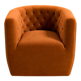 Delaney Burnt Orange Velvet Swivel Chair from Midinmod - Luna Furniture