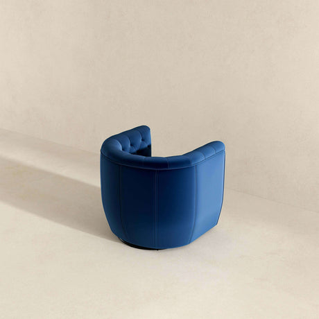 Delaney Dark Blue Velvet Swivel Chair from Midinmod - Luna Furniture