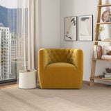 Delaney Gold Velvet Swivel Chair from Midinmod - Luna Furniture
