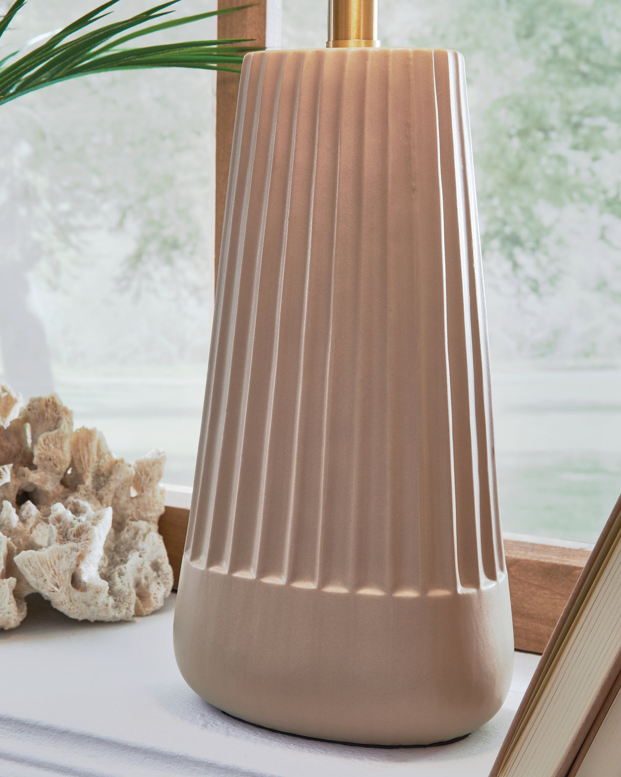 Dellner Mocha Table Lamp from Ashley - Luna Furniture