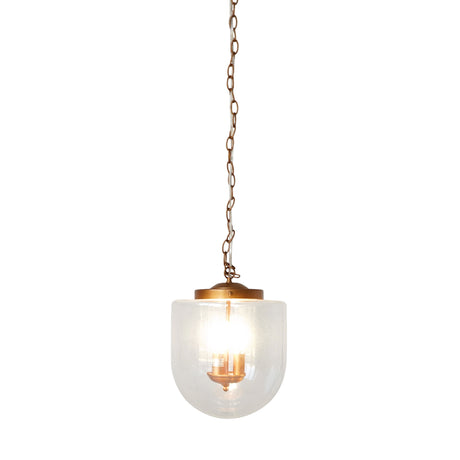 Delphi Pendant Lamp - Coarse Gold and Clear Glass from Ashcroft Furniture - Luna Furniture