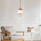 Delphi Pendant Lamp - Coarse Gold and Clear Glass from Ashcroft Furniture - Luna Furniture
