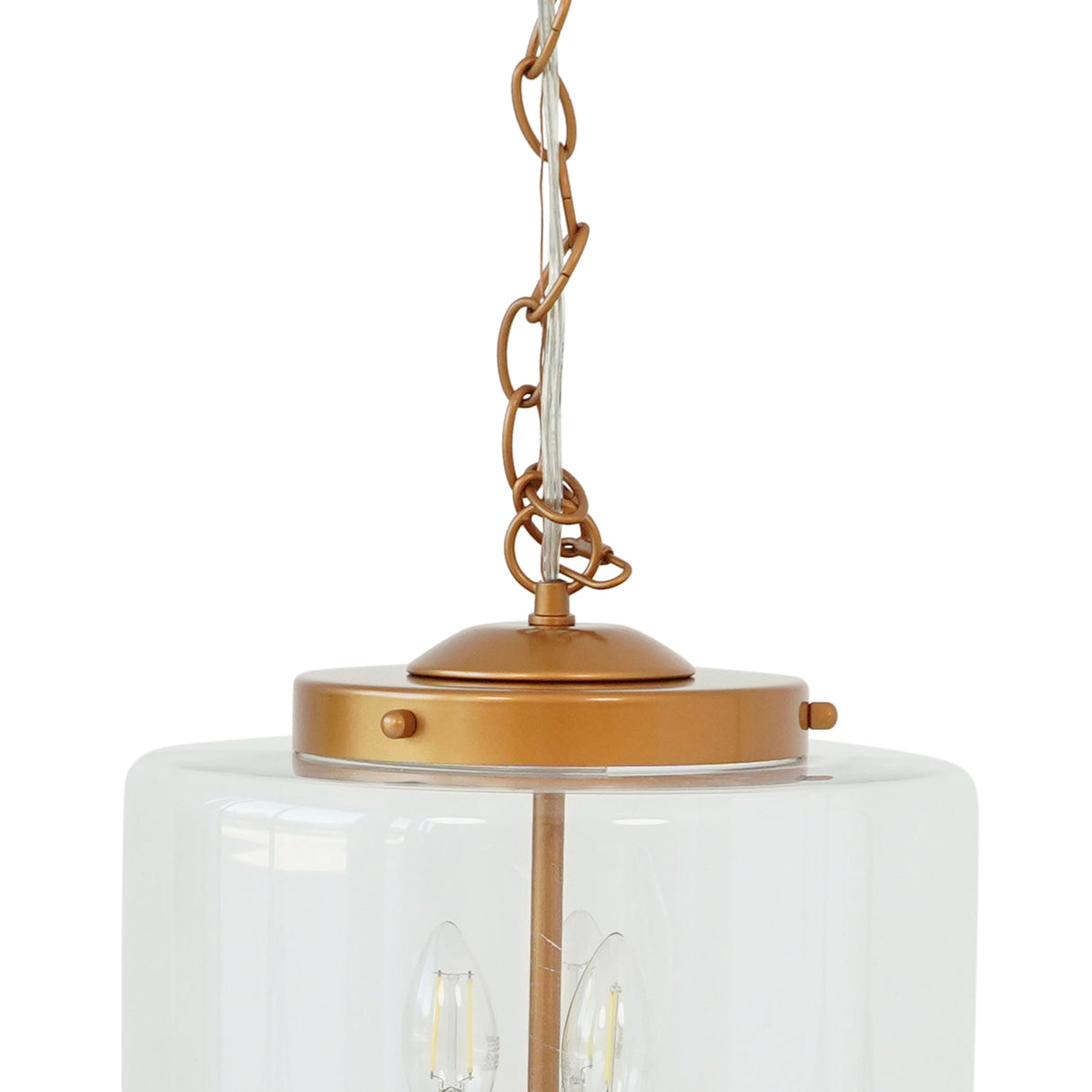 Delphi Pendant Lamp - Coarse Gold and Clear Glass from Ashcroft Furniture - Luna Furniture