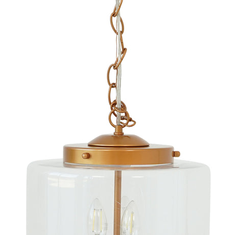 Delphi Pendant Lamp - Coarse Gold and Clear Glass from Ashcroft Furniture - Luna Furniture