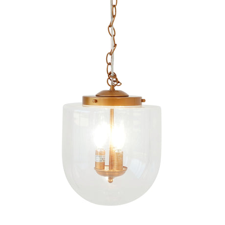 Delphi Pendant Lamp - Coarse Gold and Clear Glass from Ashcroft Furniture - Luna Furniture