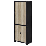 Denison Black 67-inch 2-Door Media Tower Storage Cabinet from Coaster - Luna Furniture