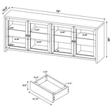 Denison Black 79-inch 4-Door TV Stand Media Console from Coaster - Luna Furniture