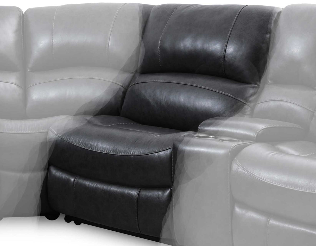 Denver Armless Dual-Power Recliner, Charcoal from Steve Silver - Luna Furniture