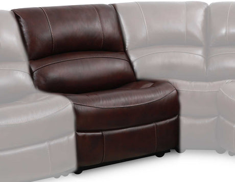 Denver Leather Armless Chair, Brown from Steve Silver - Luna Furniture
